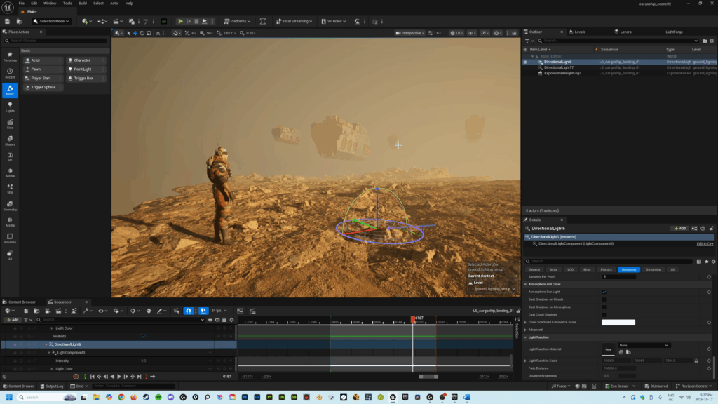 screen shot from desert sci fi scene building in Unreal Engine by Vancouver Artist Andrew L. Woods